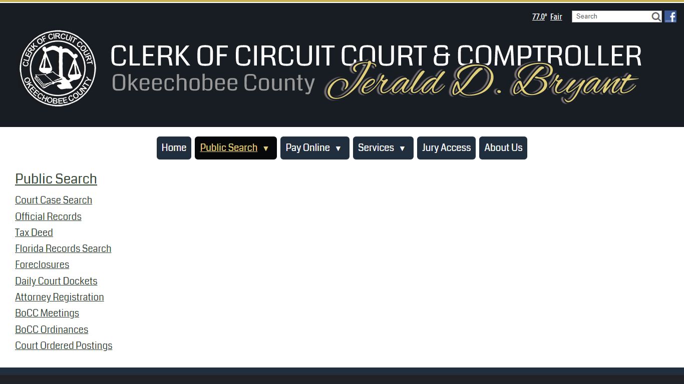 Public Search - Okeechobee County Clerk of Circuit Court ...